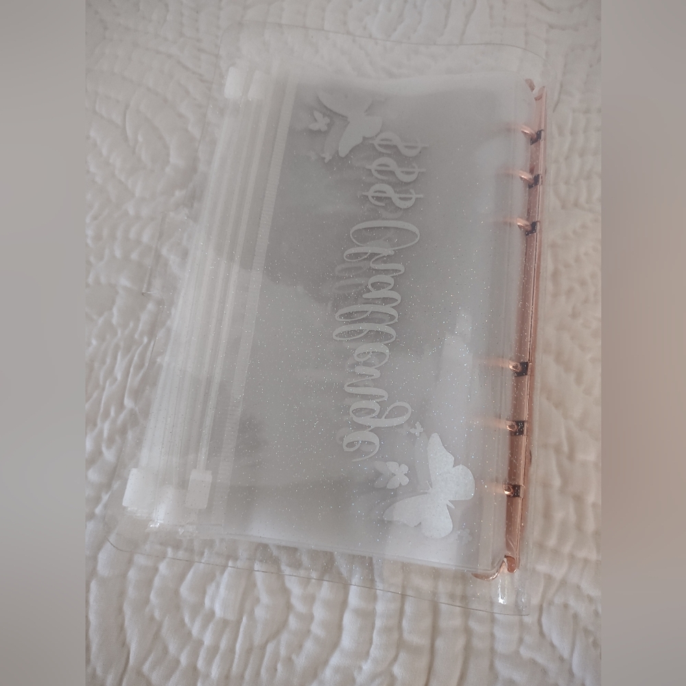 A6 Butterfly Glitter Budget Binder - Picture 2 of 8